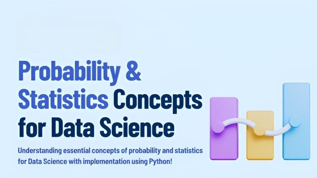 Probability and statistics illustrated with charts and mathematical symbols